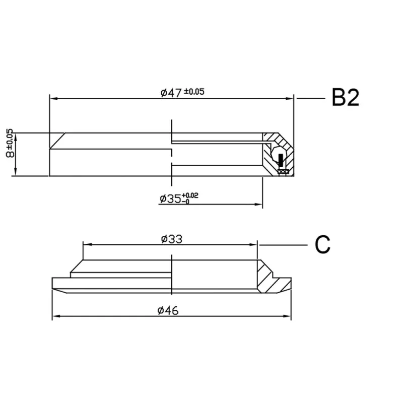 NECO 1 1/8-1 1/4 Integrated Ahead Head Set-1